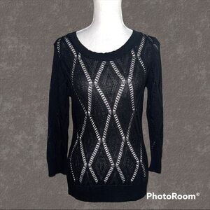 Romeo & Juliet Couture Diamond Cutout Sweater